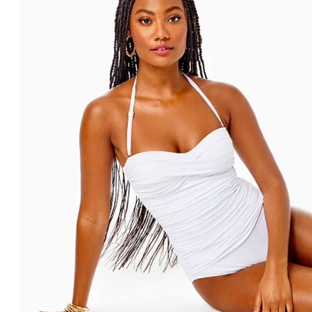 LILLY PULITZER Flamenco One-piece Swimsuit In Resort White
